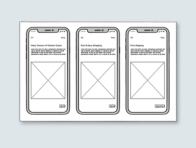 Onboarding Fashion Store - Wireframe wireframe wireframe design wireframe kit wireframes wireframing