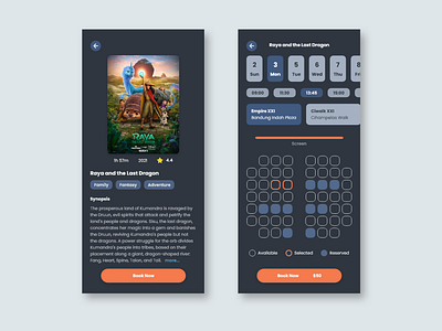 Movie Ticket App - Dark Mode