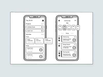 Task Management Mobile app - Wireframe