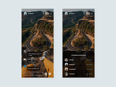 Live Stream App app broadcast call design live mobile mobile app mobile ui ux app design clean social media stream ui uiux ux video video call