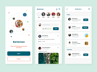 Social Media Mobile App - Berteman