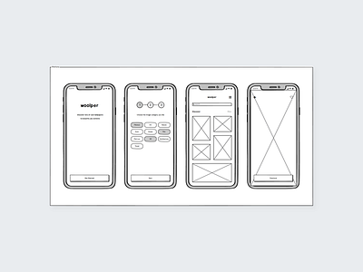 Wireframe Wallpaper Mobile App concept wireframe wireframes wireframing
