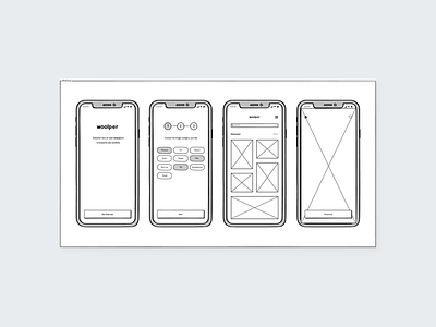 Wireframe Wallpaper Mobile App