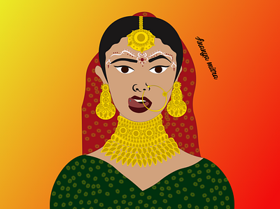Bengali Bride- Shuborno. bridal illustration illustration illustration art illustrator photoshop
