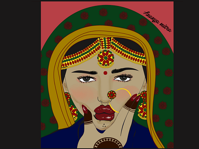 The Maharashtrian Bride- Abhigya bridal illustration illustration illustration art illustrator photoshop