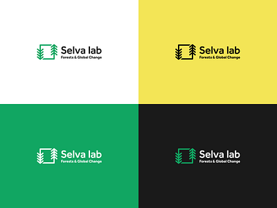 Selva lab logo colour variation biodiversity brand identity branding forest logo science scientific research statisticaldataanalysis tree