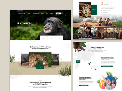 Zoo website concept design animals biodiversity conservation environment landing page ui webdesign zoo