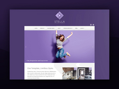 J51 Stella - A Joomla Template boxed joomla joomla designs joomla template joomla templates purple template template design templatedesign templates theme theme design webdesign websites