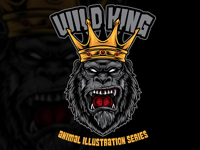 Gorilla King - Logo Vector Illustration esportlogo gorilla illustration king logo tshirtdesign