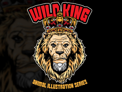 Lion King - Logo Vector Illustration crown esport king lion head lion mascot logo tshirt design