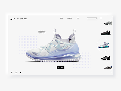 NIKE  User Interface Home Page Design