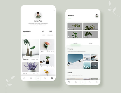 Gallery : Photo sharing app app app design application design gallery home home page minimal minimalistic photo photography profile typography ui ui ux ui design ui inspiration user experience user interface ux