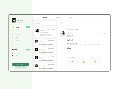 E Mail Dashboard Design