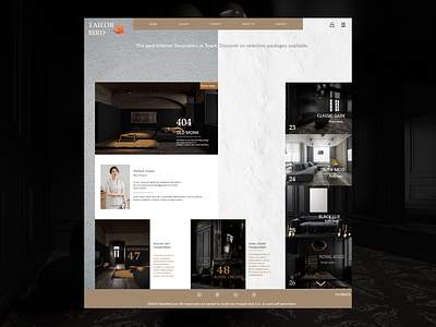 "Tailor Bird" - Interior Decorator website design design ui ui ux ux web website website design