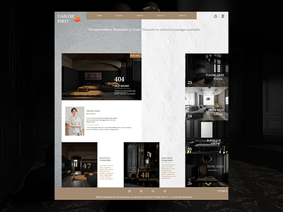 "Tailor Bird" - Interior Decorator website design