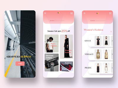 Shoppers Subway | Online Shopping App UI Design app app design application design ui ui ux uidesign uidesigner uidesing ux webdesign