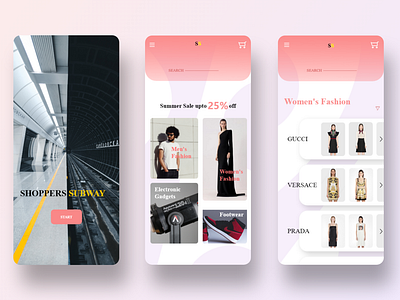 Shoppers Subway | Online Shopping App UI Design