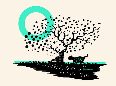 Under the circle animal circle design gestalt graphic graphic design illustration landscape