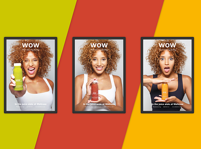 WOW Food & Drinks adobe illustrator adobe photoshop advertising art direction billboard campaign design digital drink graphic design healthy outdoor photo editing photo retouching print product supermarket