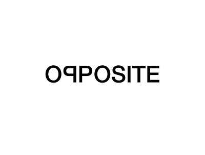 opposite art brand branding clean design flat identity logo minimalistic typography ui