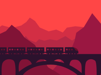 Train design illustration landscape vector