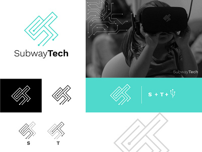 Subway Tech logo design brand brand identity logo logo design minimal s letter symbol t letter tech tech logo