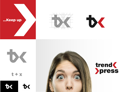 Logo Design Trend Xpress brand identity branding entertainment logo logo design news news app t letter x letter