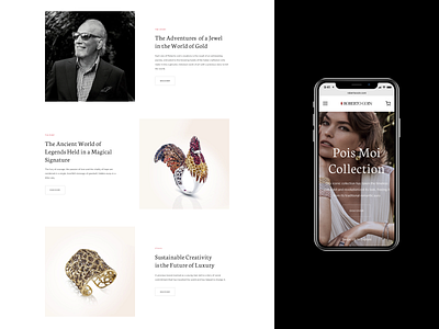 Roberto Coin — eCommerce Website brand clean concept design desktop ecommerce home homepage jewelry luxury mobile modern redesign simple ui ux website