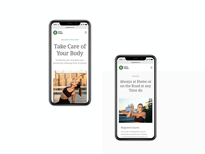 Yoga Today — Mobile Version body design health minimal minimalism sport ui webdesign website yoga