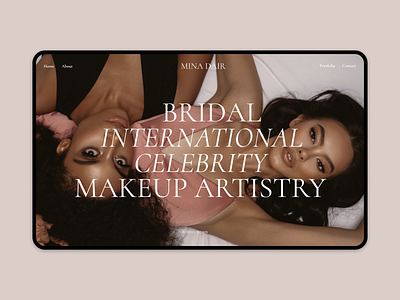 Mina Dair — Website Design brides celebrity clean concept desctop desing makeup artist mobile modern redesign simple ui user friendly ux website