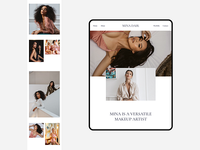 Mina Dair — Website Design brand clean desing desktop make up artist minimal mobile modern redesign simple ui ux website