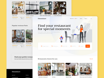 Restaurant Booking Website - Ommshare