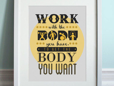Mantra work out mantra type typography work out