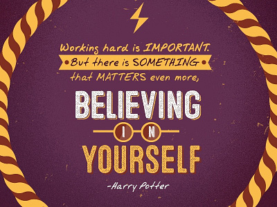 Harry Potter Quote believe design feel harry potter interior quotes sayings thoughts type typography