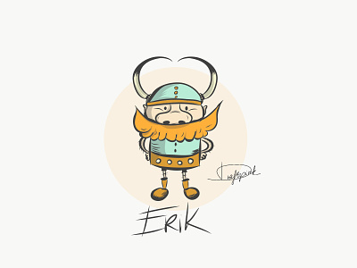 Erik the viking cartoon character draftpink erik funny character funny illustration illustration illustratordraw mithology norway scandinavian valhalla vector viking vikings warrior
