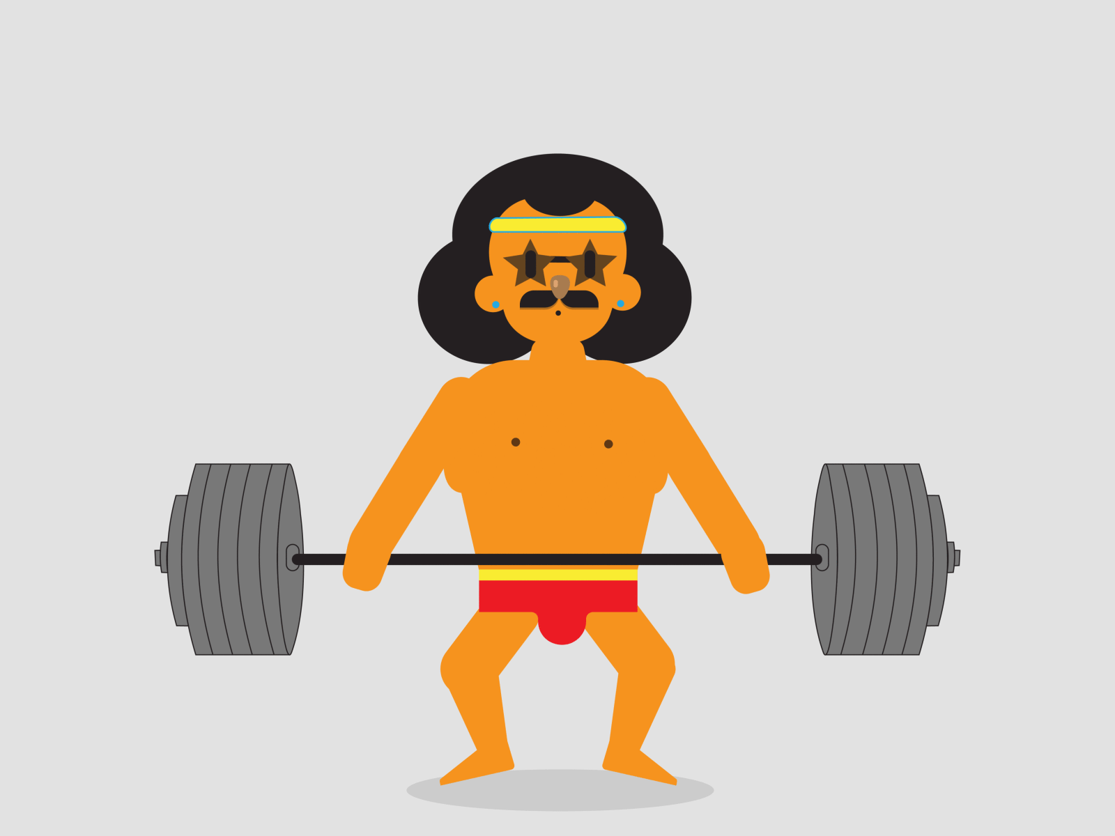 During training adobeaftereffects adobeillustator animation barbell design gif gym health healthy life illustration training vector workout