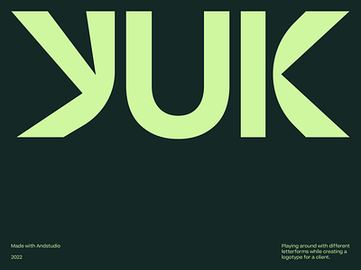 YUK andstudio branding design letterform logo logotype type typography vector