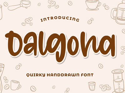 Dalgona - Quirky Font branding design logo quirky typography vector