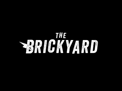 The Brickyard distressed imperfect logo logotype music quirky rock n roll typography venue