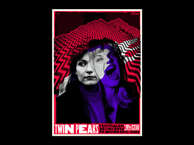 Twin Peaks - Laura black coffee coffee cult donuts halftone occult poster print spooky supernatural tv twin peaks