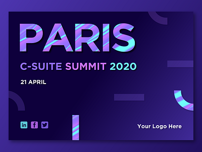 Event Summit / Technology Conference Social Media Banner | Paris banner conference events graphicdesign linked banner socialmedia tech industry ux design