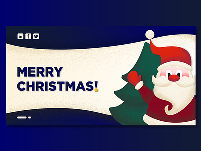 Merry Christmas | Santa banner chirstmastree christmas grain texture illustration merry christmas merry xmas santa santaclaus socialmedia