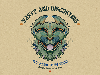 Nasty and Disgusting graphic design illustration vector