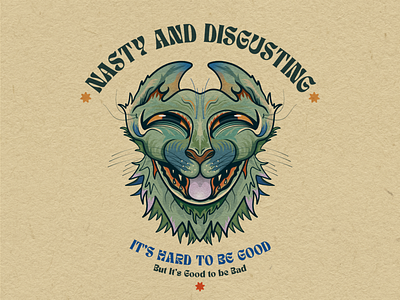 Nasty and Disgusting graphic design illustration vector
