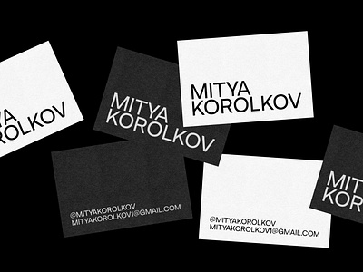 Personal business card concept.