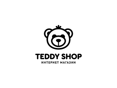 "TEDDY SHOP" Logotype bear brand branding design drawing emblem graphic icon identity illustration logo logotype mark shop sign teddy typogaphy