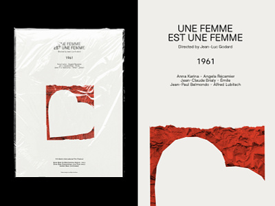 "UNE FEMME EST UNE FEMME" Movie poster. art branding cinema design event fashion film flyer graphic illustration movie poster print romantic