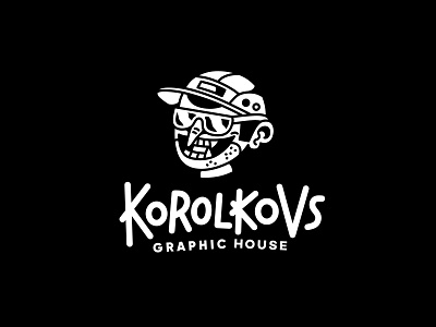 KOROLKOV GRAPHIC HOUSE brand branding character design drawing emblem fashion funk graphic graphics identity illustration letters lineart logo logotype mark print sign style