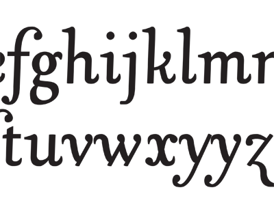 Poetique lowercase black fournier french italic neoclassical transitional type design typography upright cursive upright italic yale