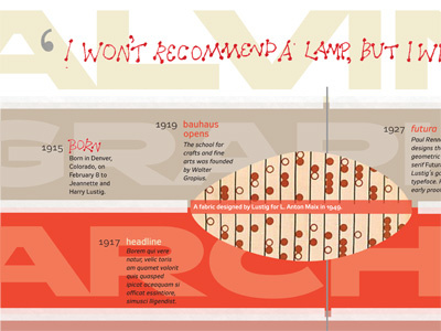 Alvin Lustig timeline (as of February 9) alvin lustig book book cover brown modernism red timeline yale
